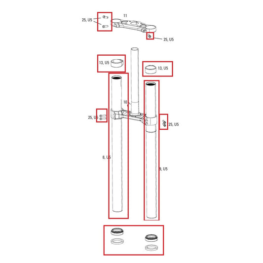 ROCKSHOX BOXXER D1 sukeltajan päivityssarja (2024+)