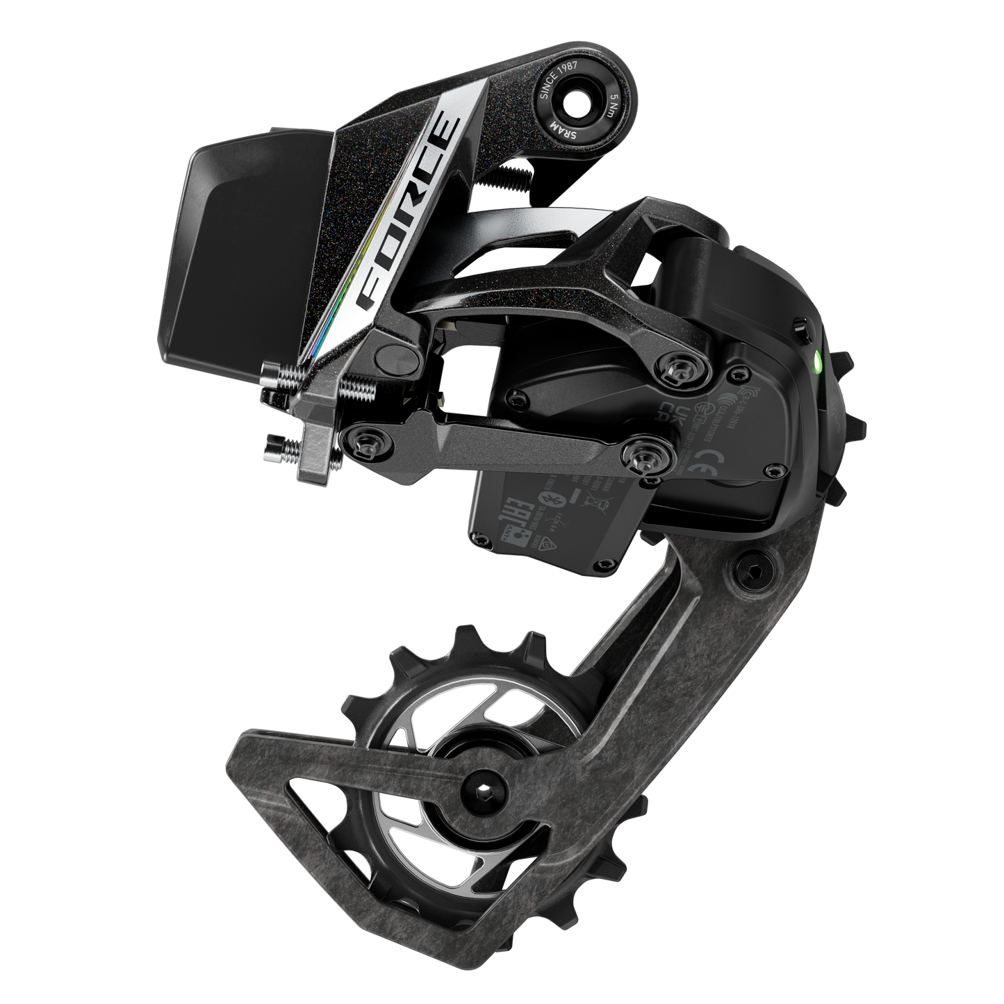 SRAM FORCE AXS E1 2x12V Max 36T takavaihde (ilman akkua)