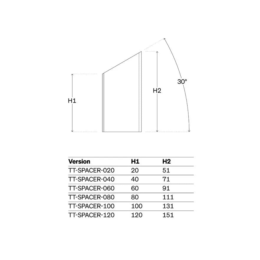 DEDA-välikappale JET2/Fast Pro/TT314/Parabolica Pro -laitteisiin.
