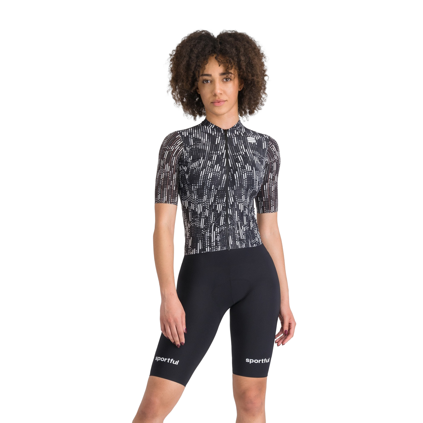 Naisten SPORTFUL G-SUIT lyhythihainen musta/valkoinen