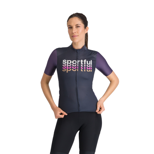 Naisten SPORTFUL SUPERGIARA 2 LOGO Lyhythihainen Jersey laivastonsininen