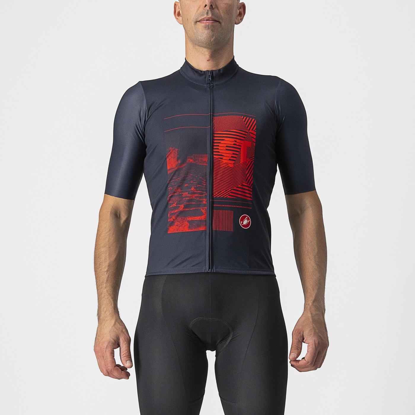 CASTELLI 13 SCREEN lyhythihainen trikoo Sininen/punainen