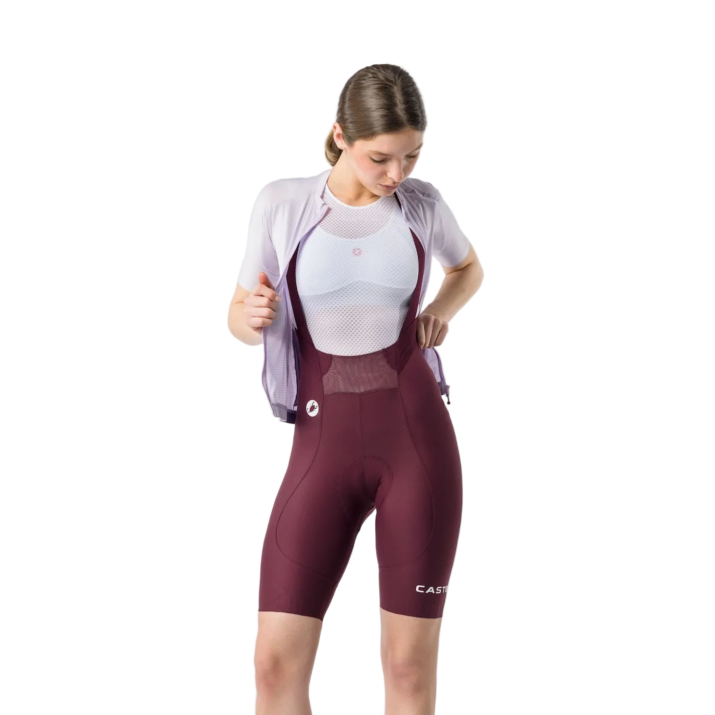 CASTELLI ESPRESSO 2 W DT Naisten Bordeaux-merkkinen rintalappusukka