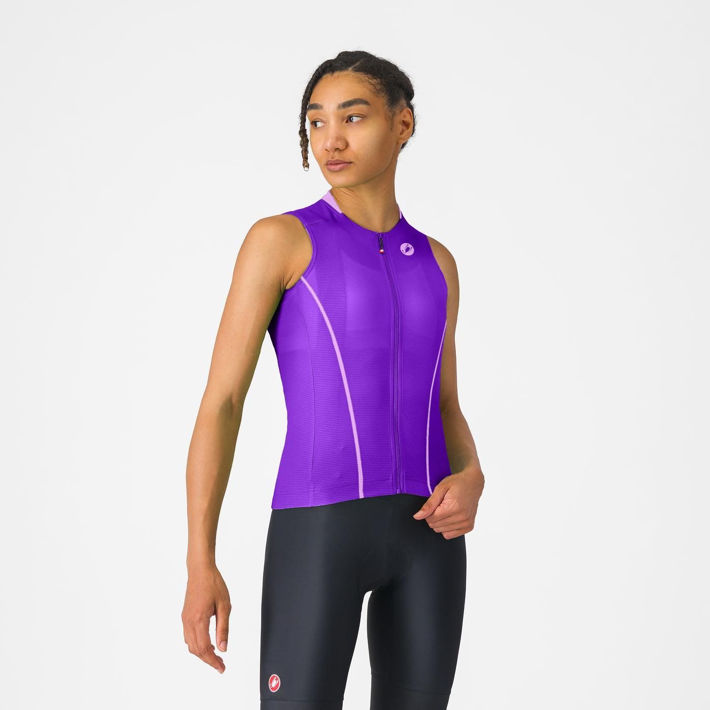 CASTELLI ANIMA FLOW Naisten hihaton trikoo violetti