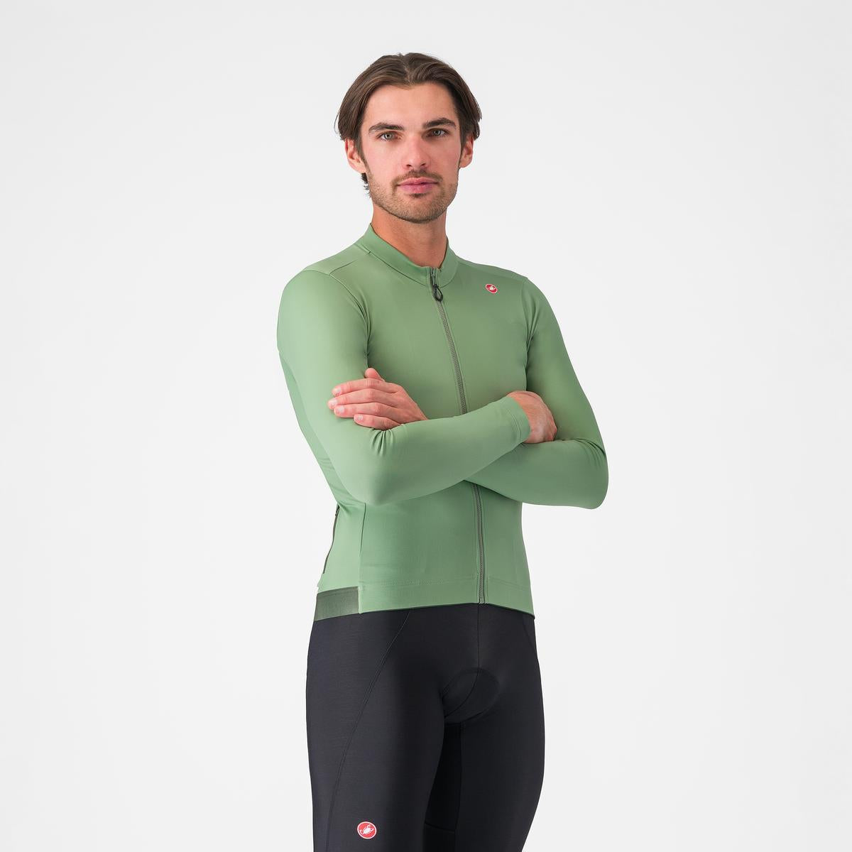 CASTELLI ESPRESSO THERMAL Pitkähihainen Peper Jersey vihreä