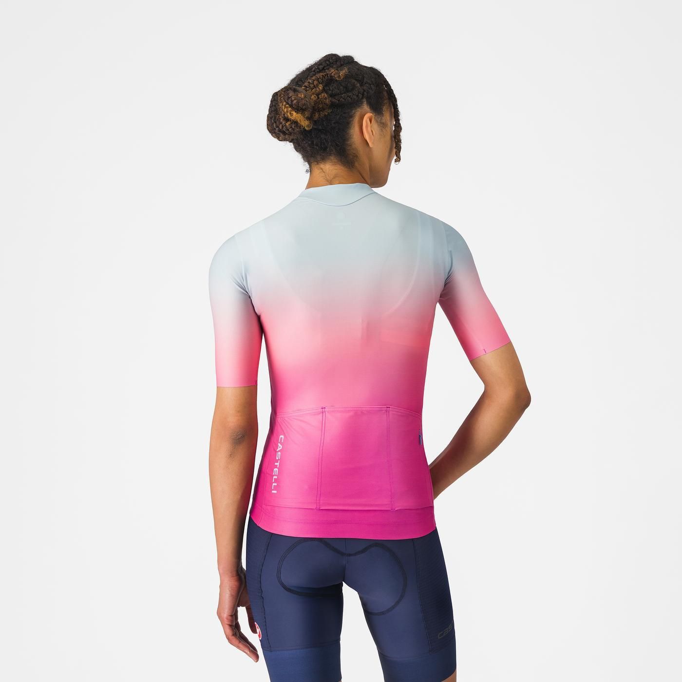 CASTELLI UPF naisten lyhythihainen vaaleanpunainen Jersey