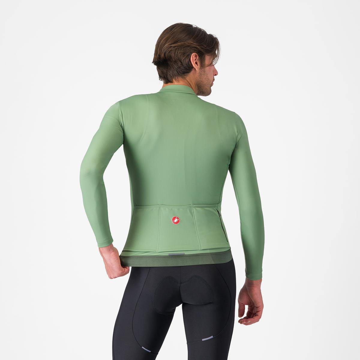 CASTELLI ESPRESSO THERMAL Pitkähihainen Peper Jersey vihreä