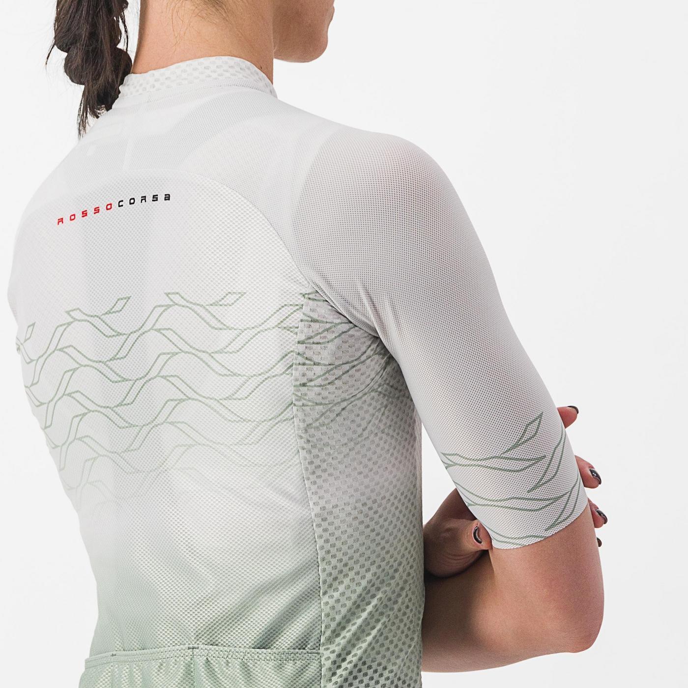 CASTELLI CLIMBER'S 2.0 Naisten lyhythihainen Jersey harmaa/vihreä