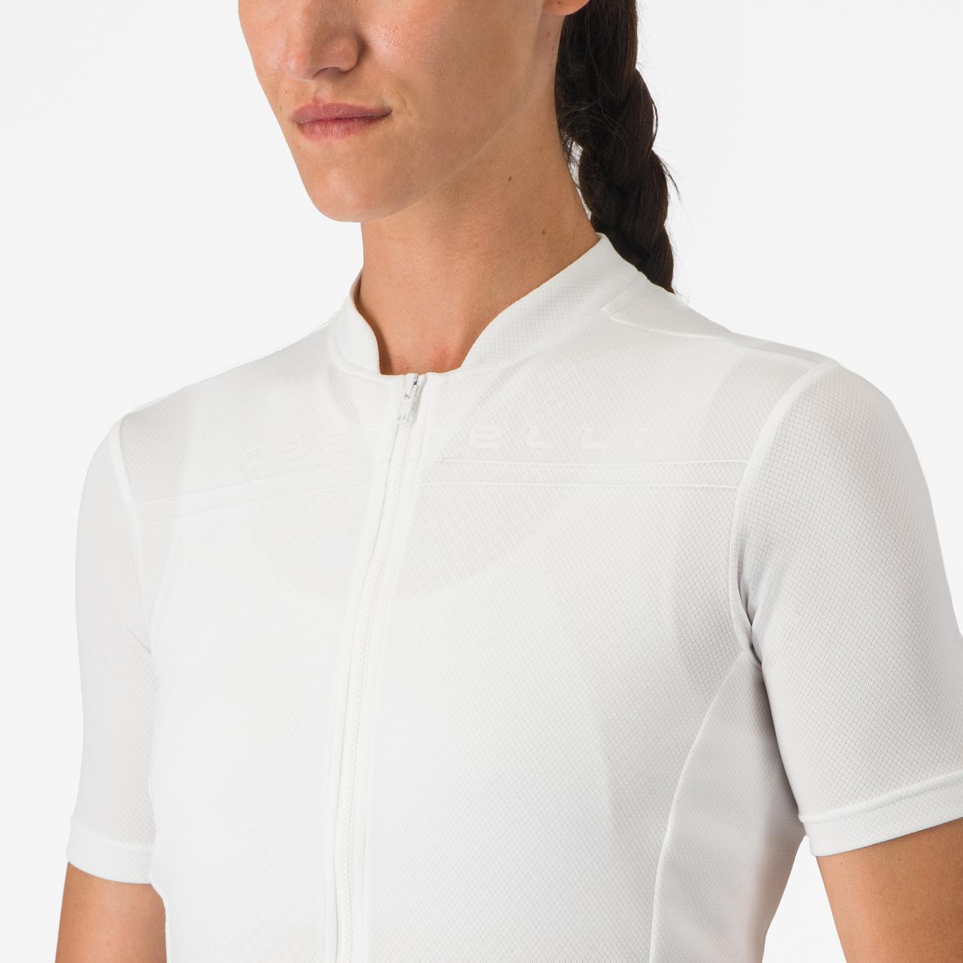 Naisten CASTELLI ANIMA 4 lyhythihainen Jersey valkoinen