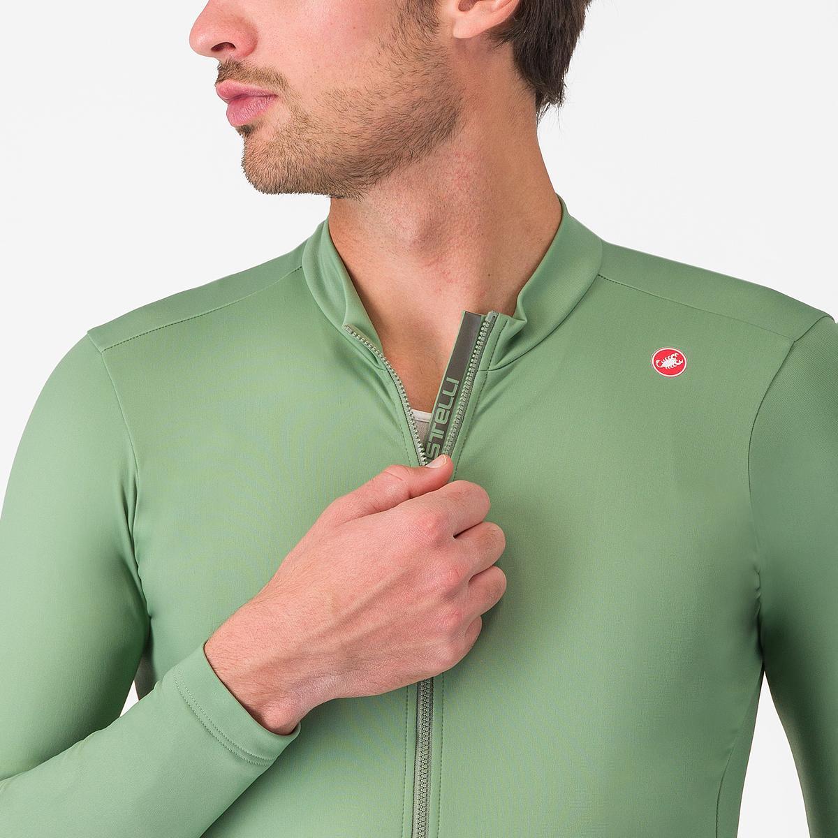 CASTELLI ESPRESSO THERMAL Pitkähihainen Peper Jersey vihreä