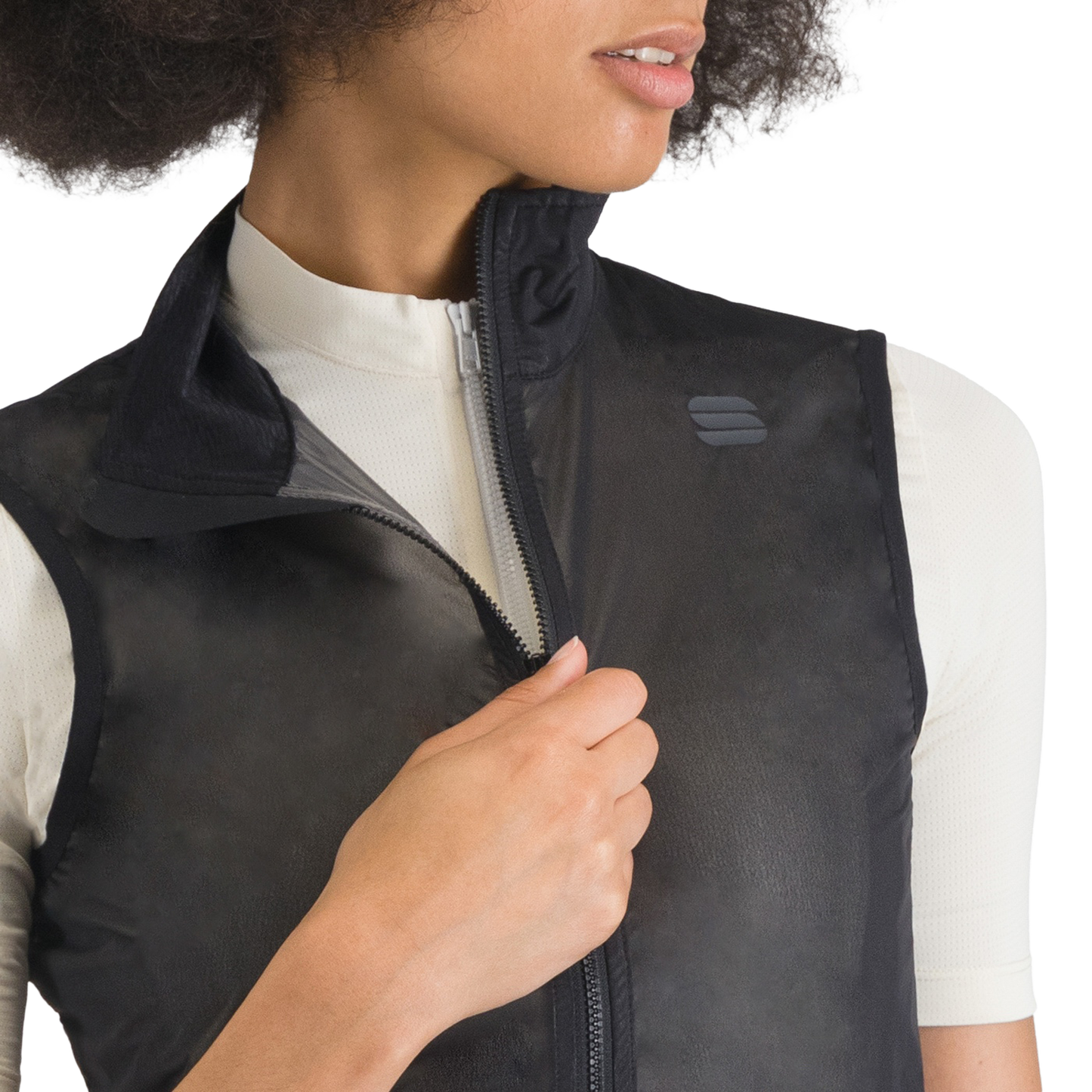 Naisten SPORTFUL LIGHT AIR hihaton takki musta