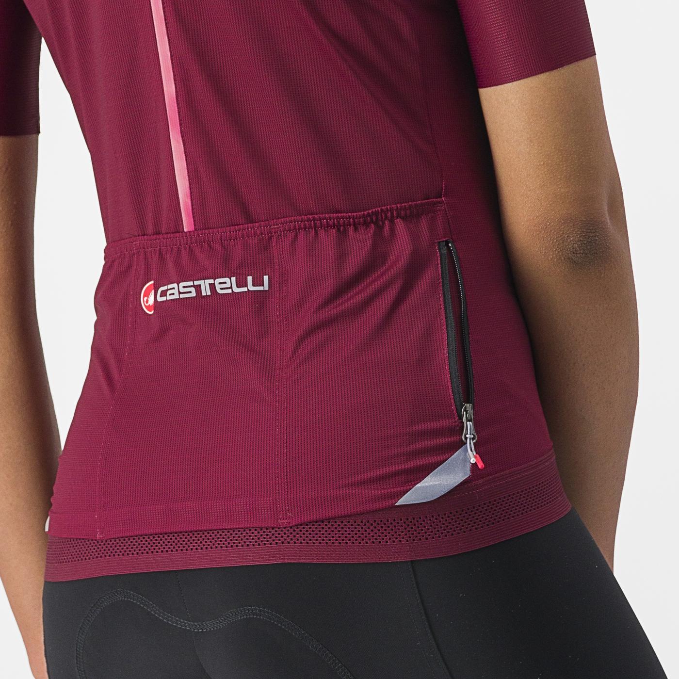 CASTELLI ENDURANCE W Naisten lyhythihainen Jersey Bordeaux