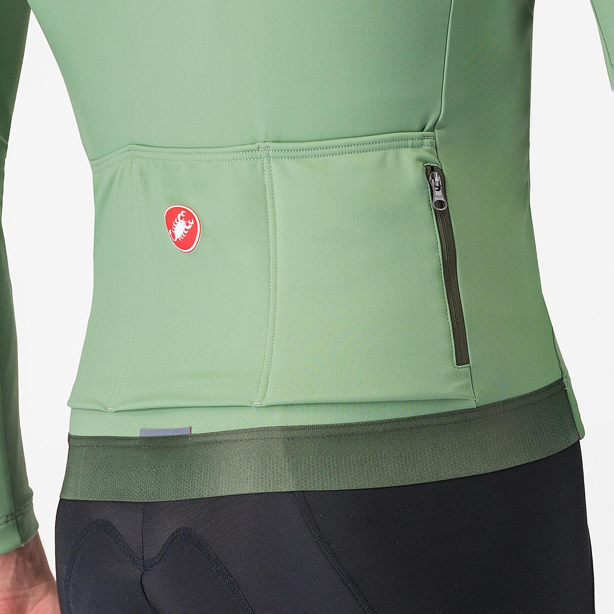 CASTELLI ESPRESSO THERMAL Pitkähihainen Peper Jersey vihreä