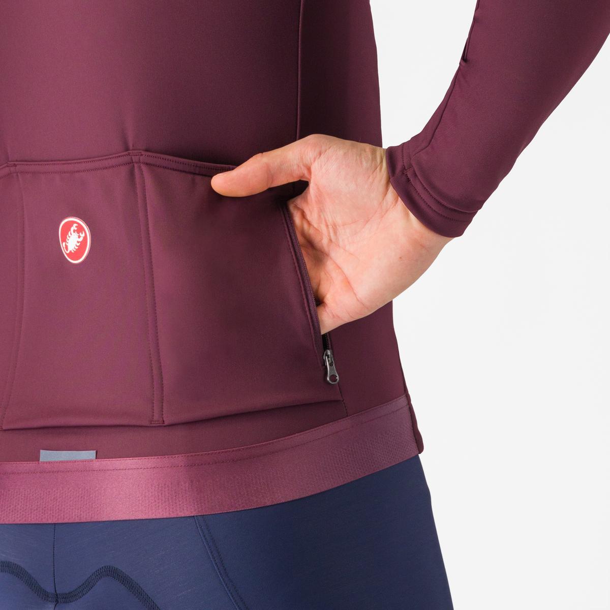 CASTELLI ESPRESSO THERMAL pitkähihainen Jersey Bordeaux