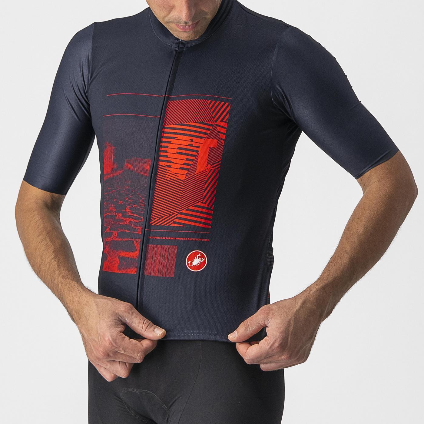 CASTELLI 13 SCREEN lyhythihainen trikoo Sininen/punainen
