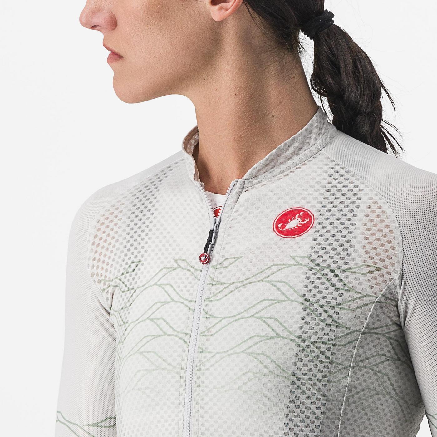 CASTELLI CLIMBER'S 2.0 Naisten lyhythihainen Jersey harmaa/vihreä