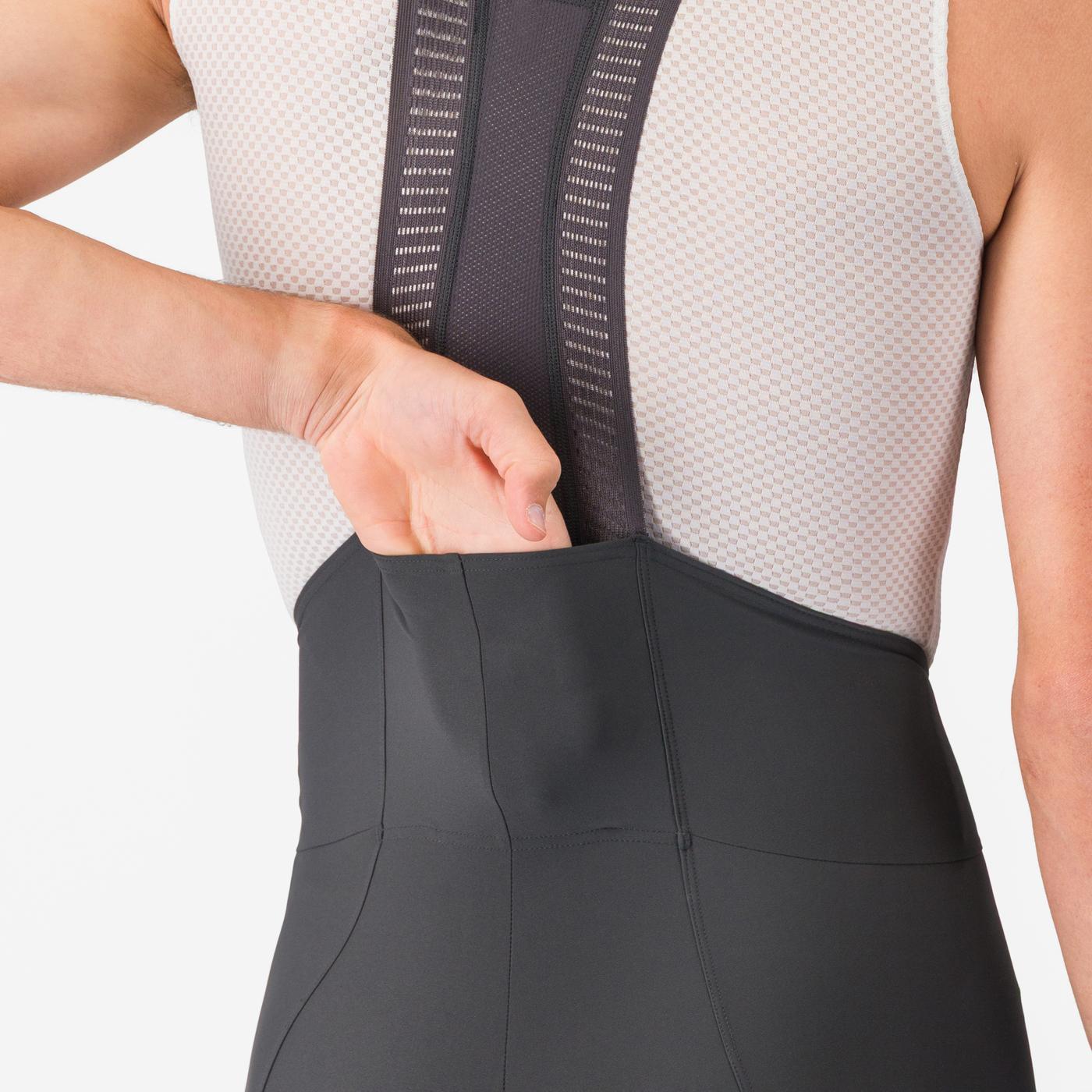 CASTELLI ESPRESSO 2 Bib Short Tummanharmaa