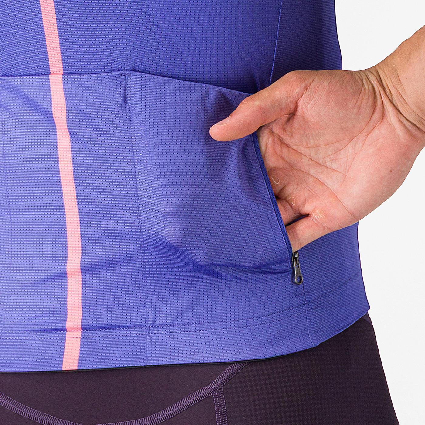 CASTELLI DRITTONE LOGO lyhythihainen trikoo violetti