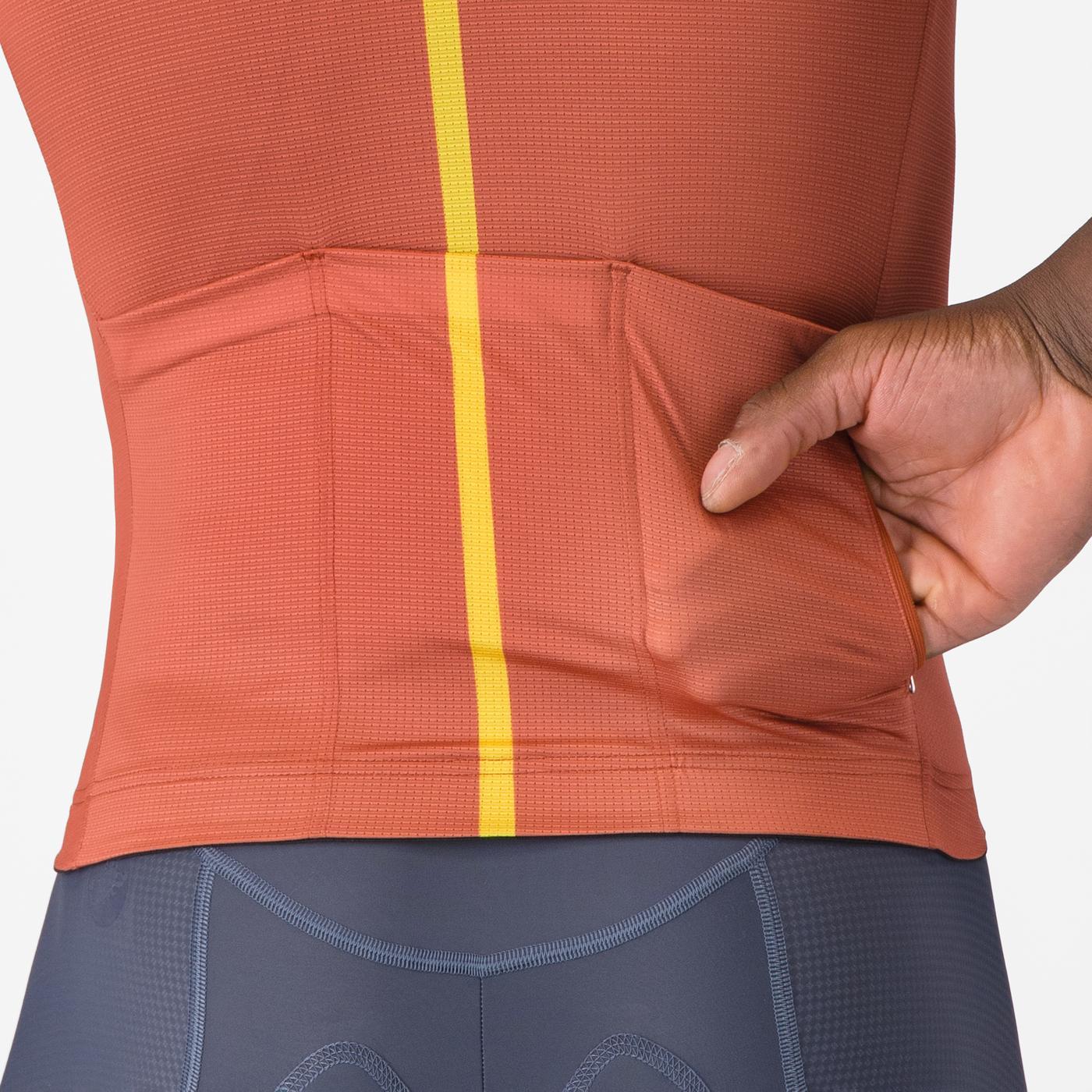 CASTELLI DRITTONE LOGO lyhythihainen Jersey Paprika