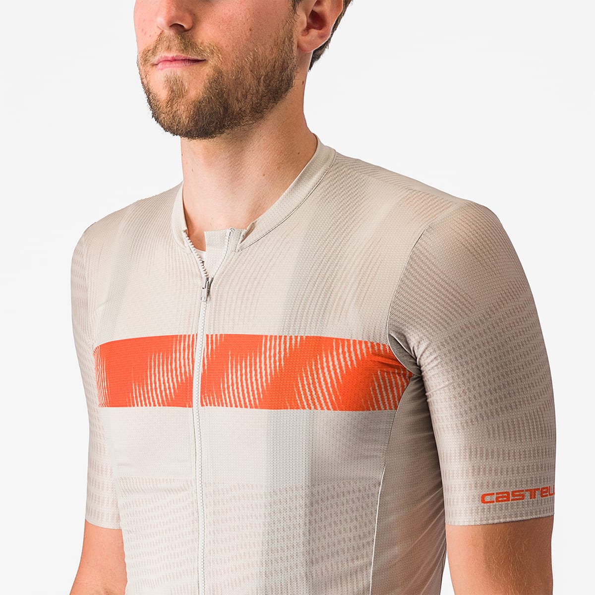 CASTELLI UNLIMITED ENDURANCE lyhythihainen trikoo harmaa/oranssi