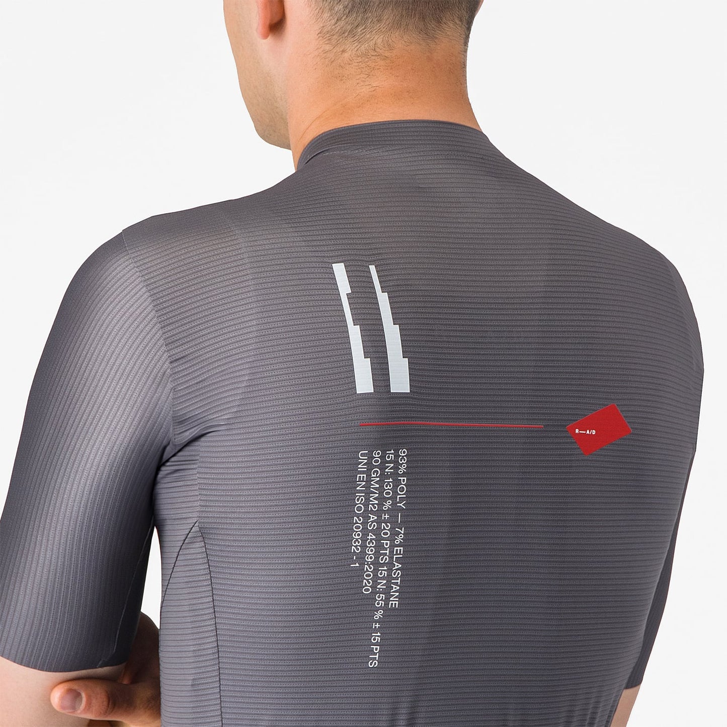 CASTELLI ESPRESSO R--A/D lyhythihainen trikoo Smoke Grey (savunharmaa)