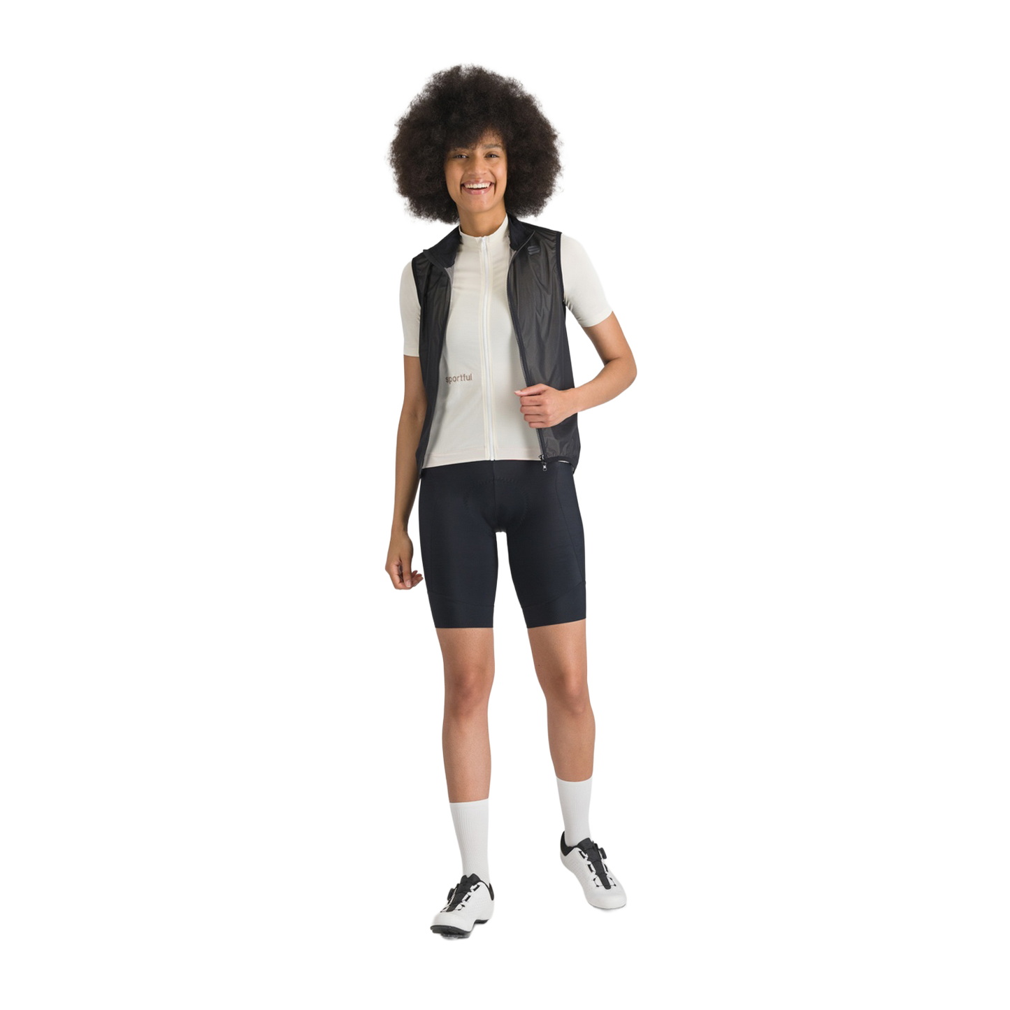Naisten SPORTFUL LIGHT AIR hihaton takki musta