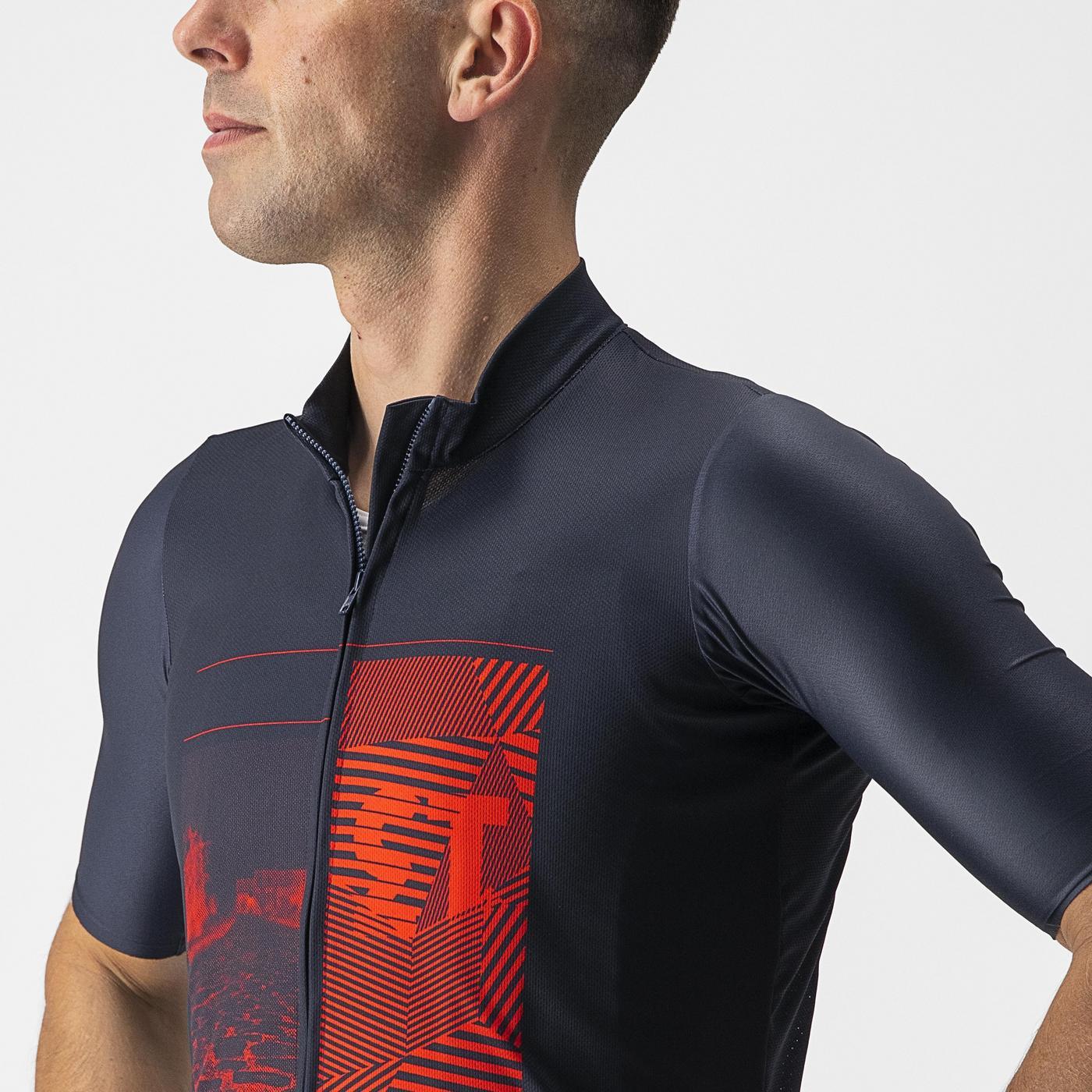 CASTELLI 13 SCREEN lyhythihainen trikoo Sininen/punainen