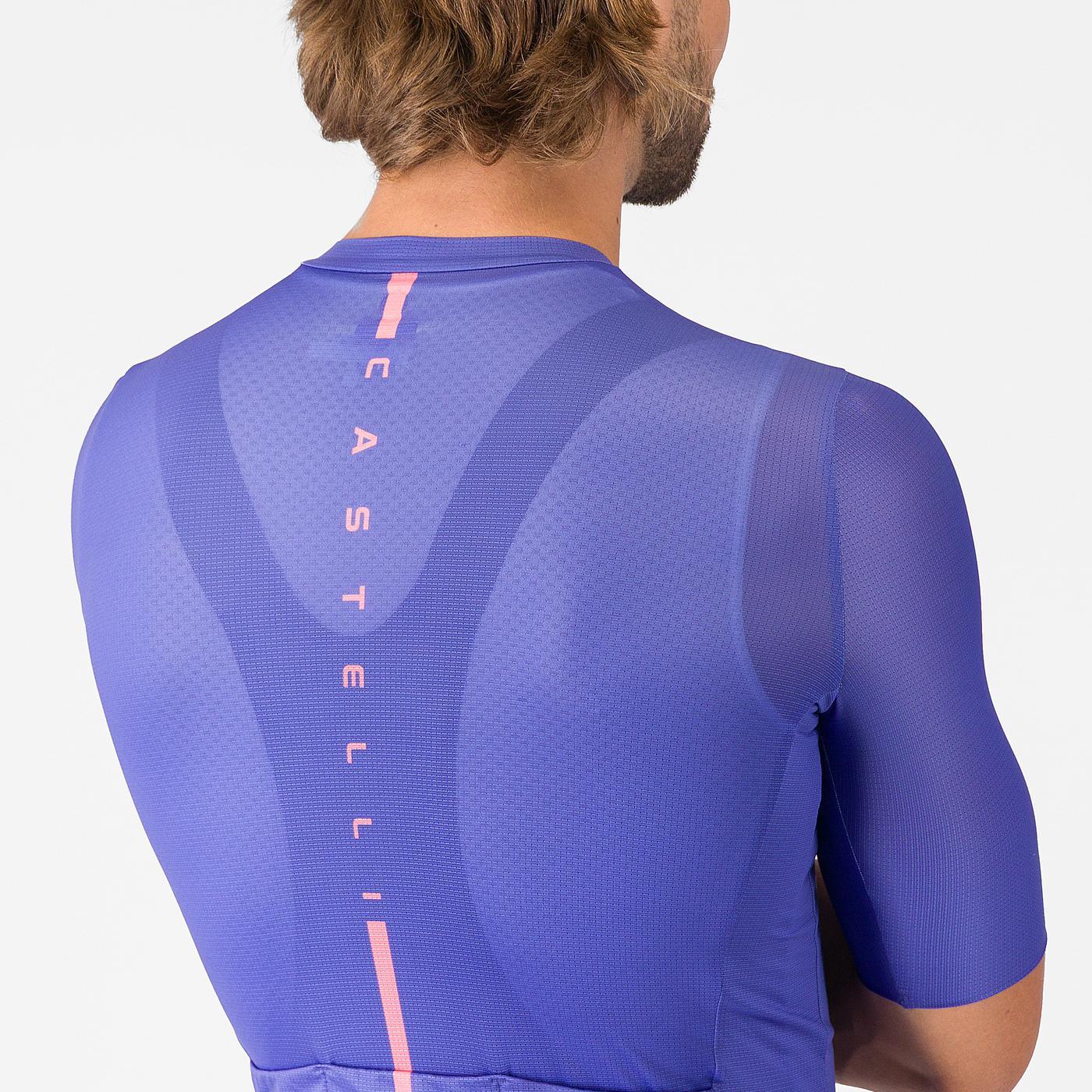 CASTELLI DRITTONE LOGO lyhythihainen trikoo violetti