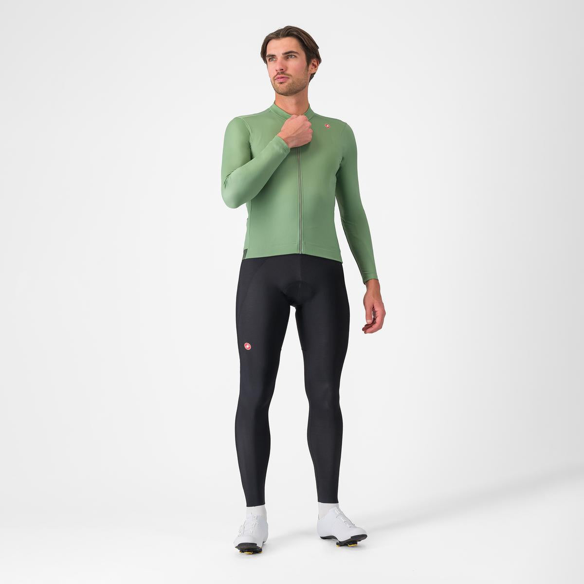 CASTELLI ESPRESSO THERMAL Pitkähihainen Peper Jersey vihreä