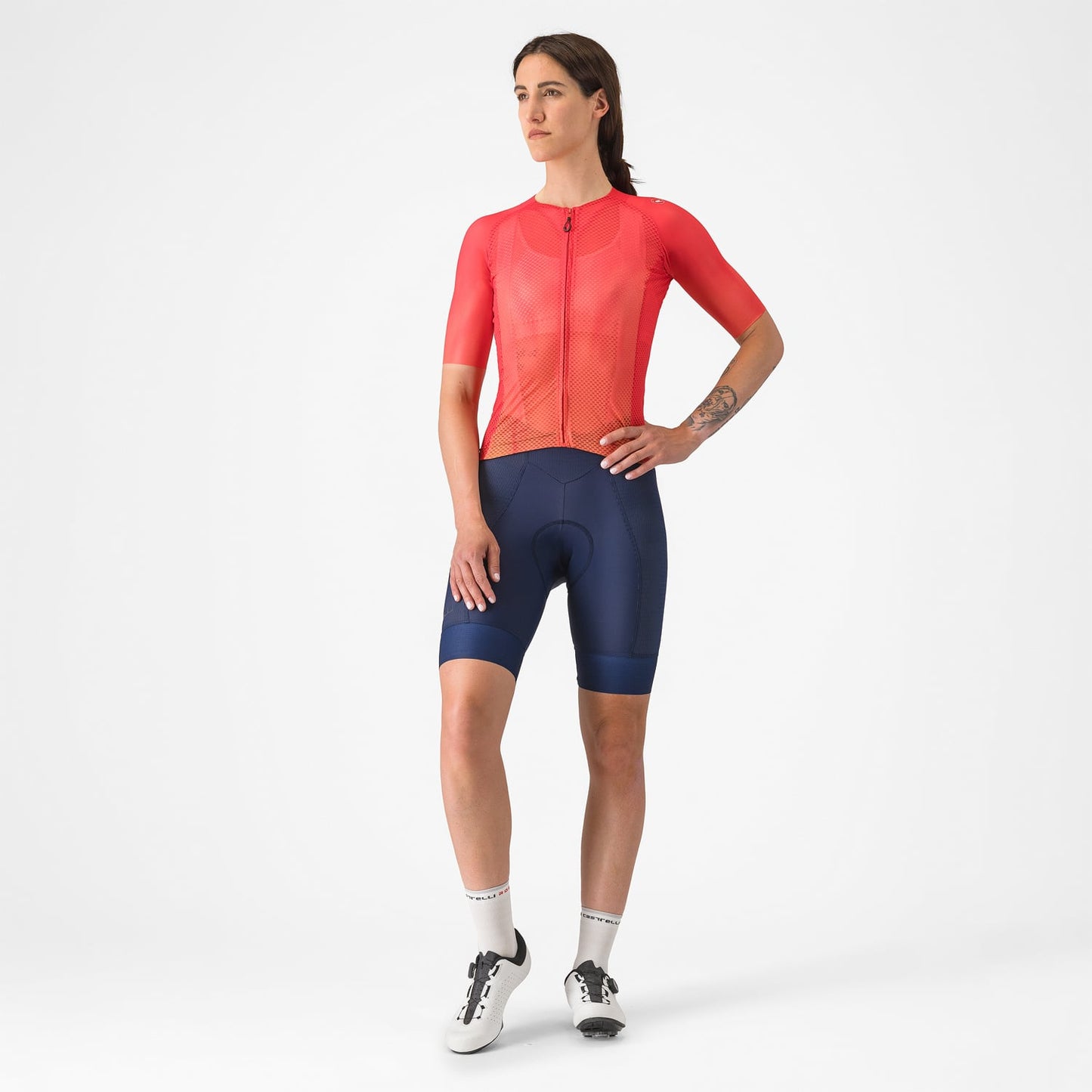 CASTELLI CLIMBER'S A/C Naisten lyhythihainen Hibiscus trikoo