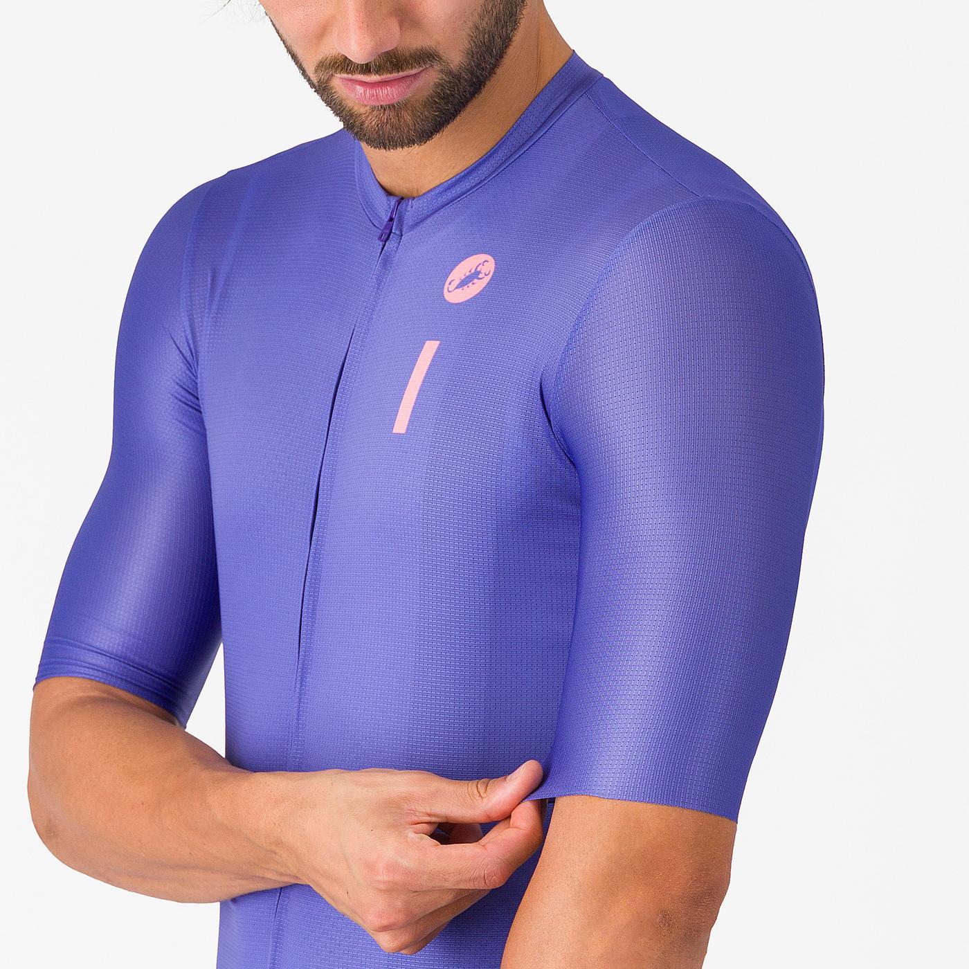 CASTELLI DRITTONE LOGO lyhythihainen trikoo violetti