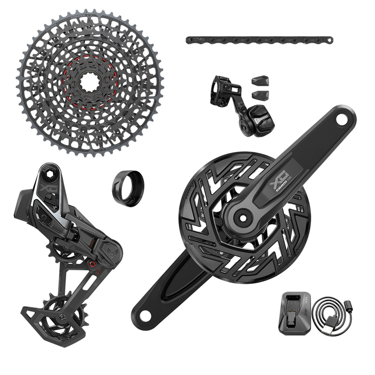 SRAM X0 EAGLE E-MTB BROSE ISIS AXS T-TYPE 36 hammasta CLIP-ON 10/52 paketti