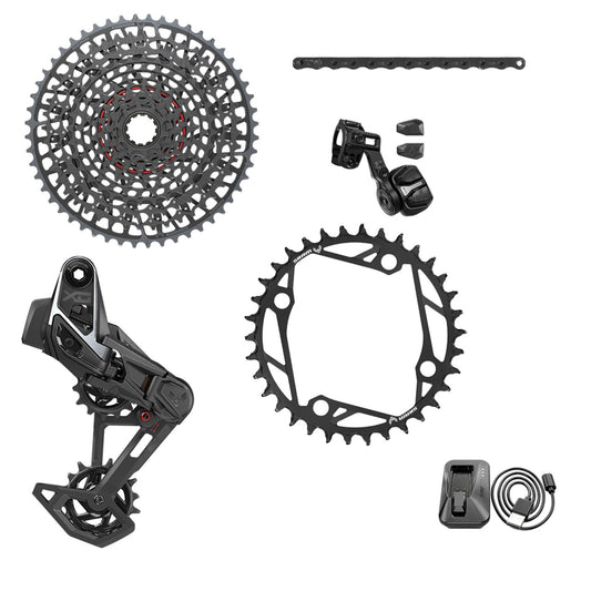 SRAM X0 104BCD AXS T-TYPE 36T 10/52 kampiakseli E-MTB-paketti ilman kampiakselia