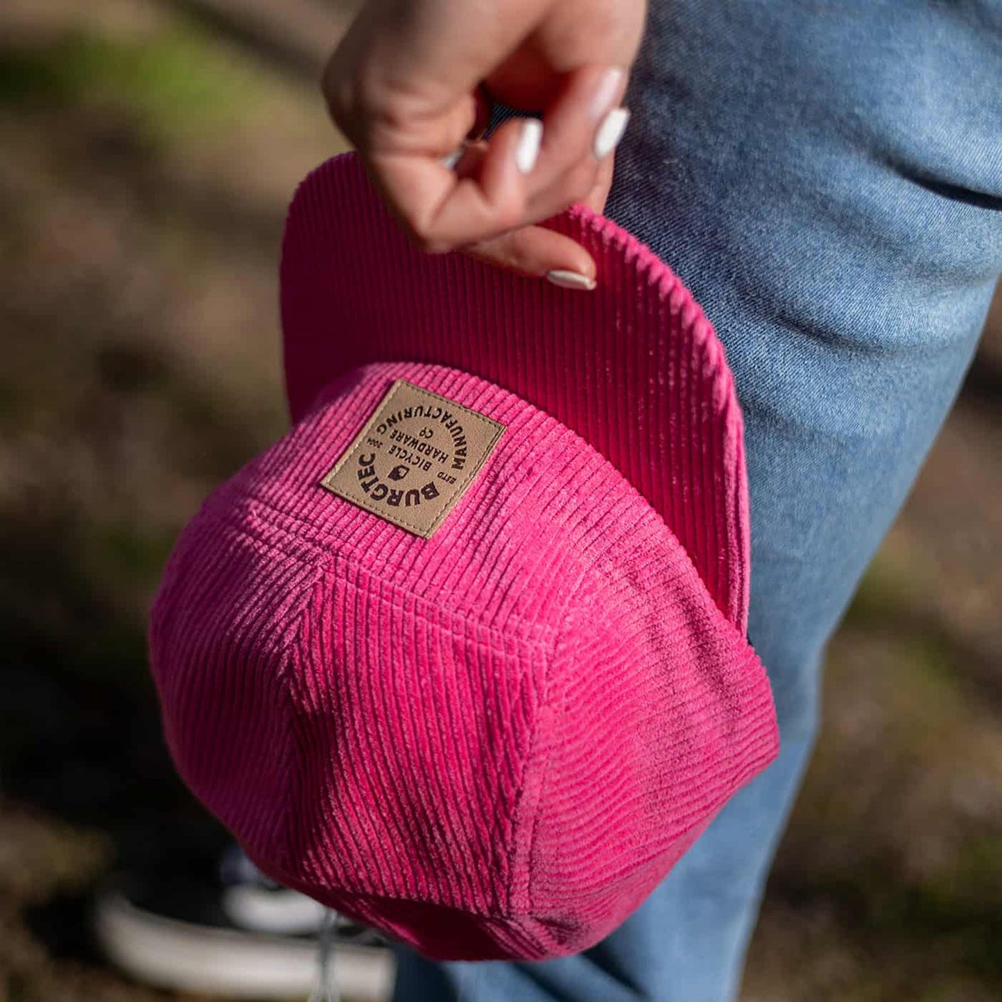 BURGTEC BANDIT BANDIT CORDUROY FIVE PANEL CAP vaaleanpunainen Toxic Barbie