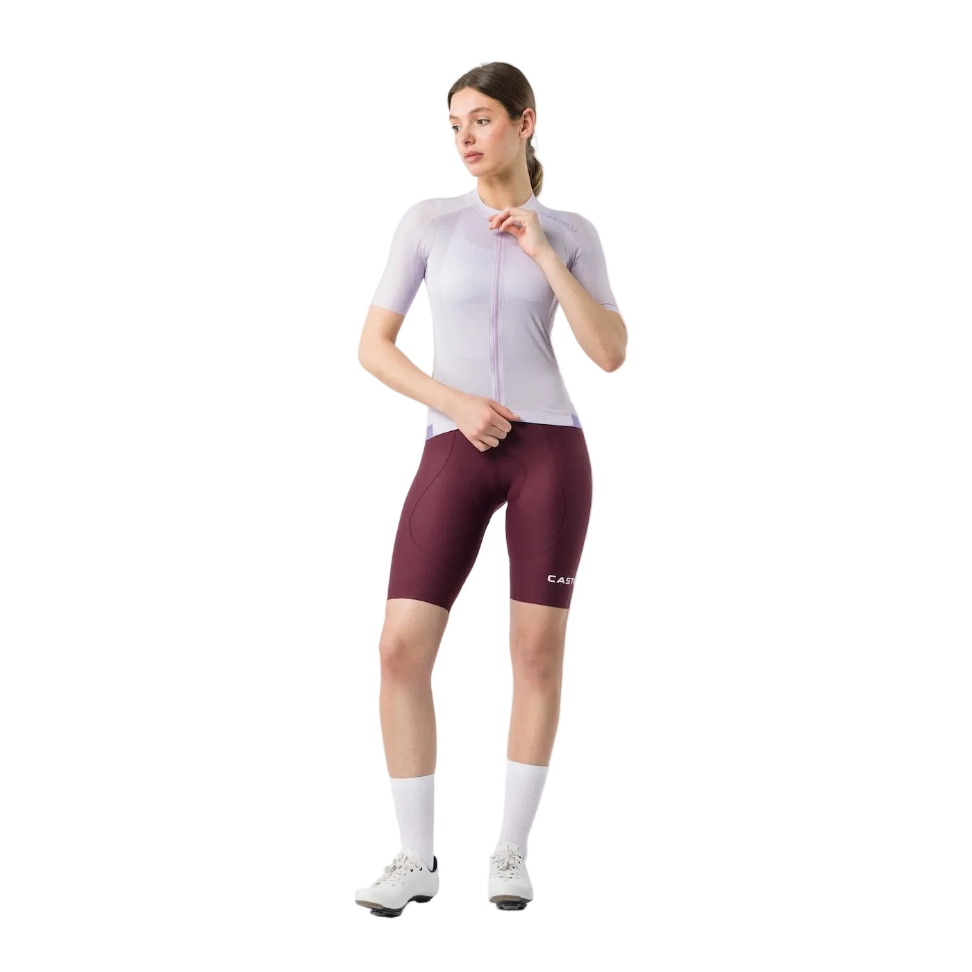 CASTELLI ESPRESSO 2 W DT Naisten Bordeaux-merkkinen rintalappusukka