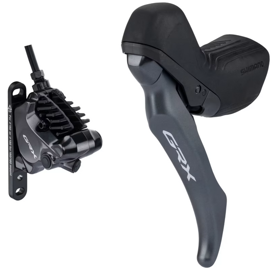Vasen 1x-kahva ja etujarrusatula SHIMANO GRX BL-RX820 + BR-RX820 Flat Mount