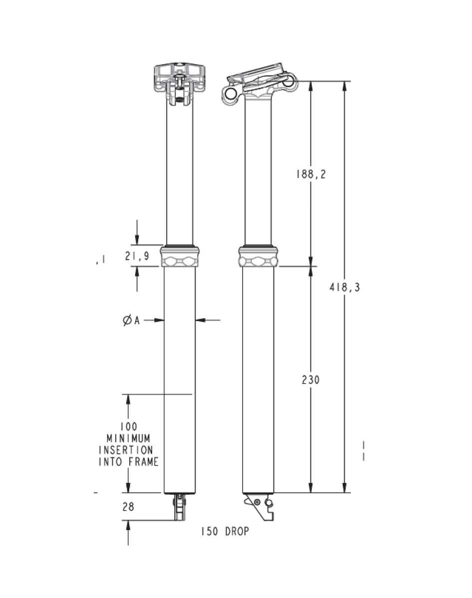 FOX RACING SHOX TRANSFER FACTORY teleskooppinen istuinpylväs