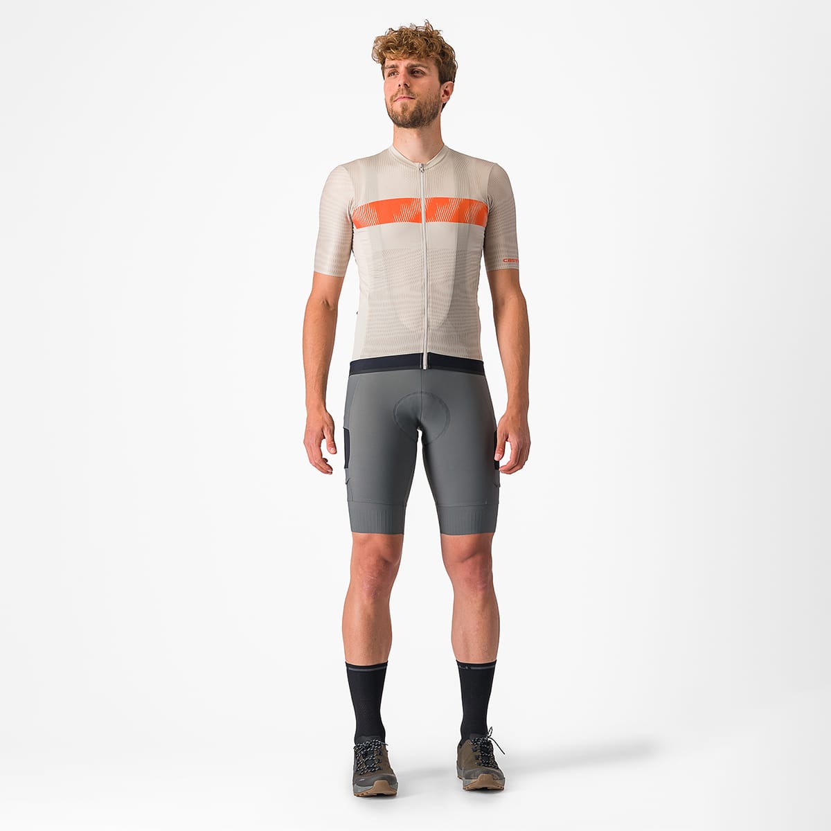 CASTELLI UNLIMITED ENDURANCE lyhythihainen trikoo harmaa/oranssi