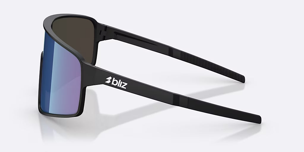 BLIZ P001 Matt Black Irdium Blue suojalasit Musta Irdium Blue suojalasit