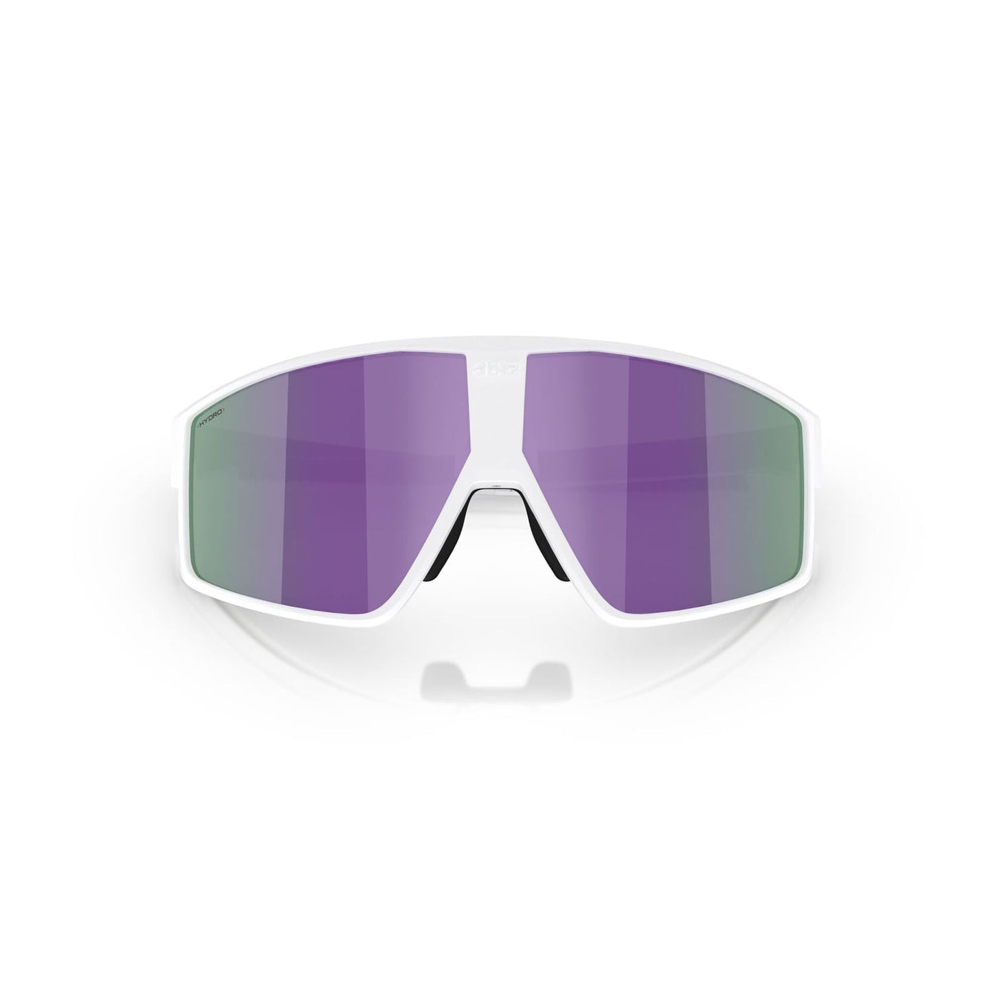 BLIZZ P002S Matt valkoinen kehys ruskea violetti moniväriset lasit