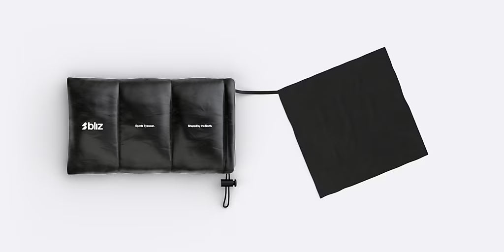 BLIZ P003 Mustat mattapintaiset lasit Nano Optics Nordic Ligh Coral - Orange w Blue Multi