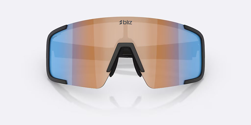 BLIZ P003 SMALL lasit Musta Matt Nano Optics linssi Nordic Ligh Coral - Orange w Blue Multi