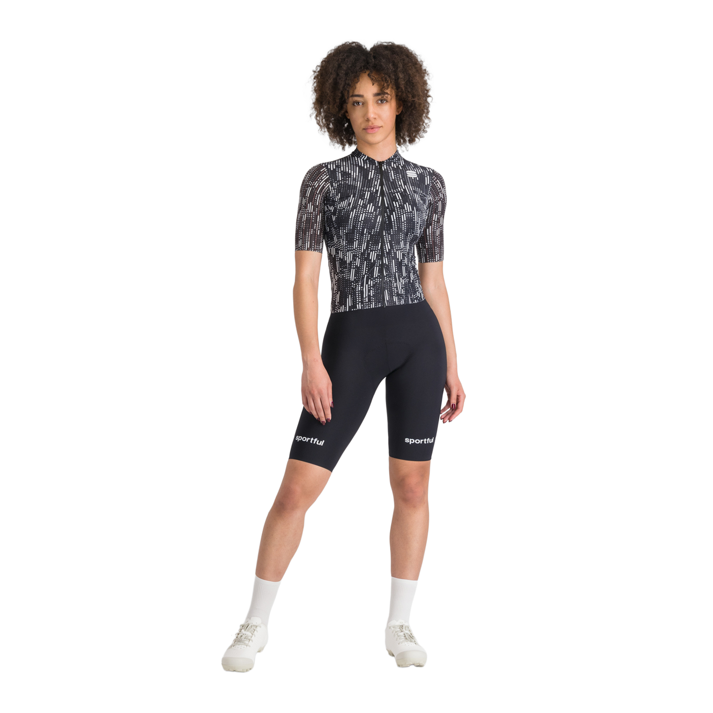 Naisten SPORTFUL G-SUIT lyhythihainen musta/valkoinen