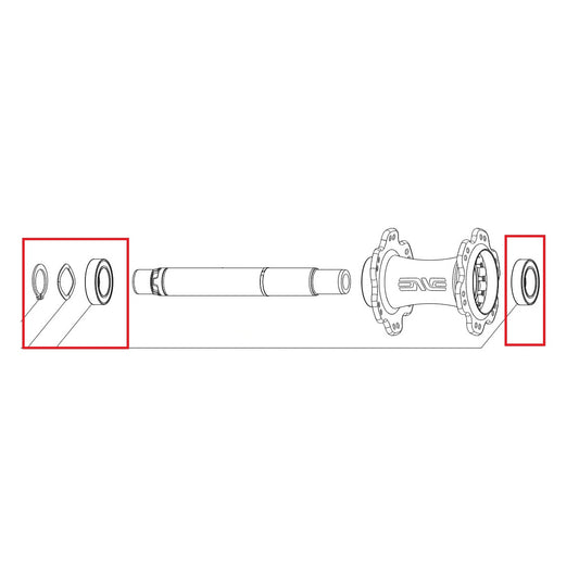 Takasatulan laakerit 17×28×7mm.ENVE INNERDRIVE