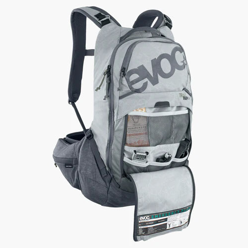 EVOC TRAIL PRO 16L -reppu selkätuella, harmaa
