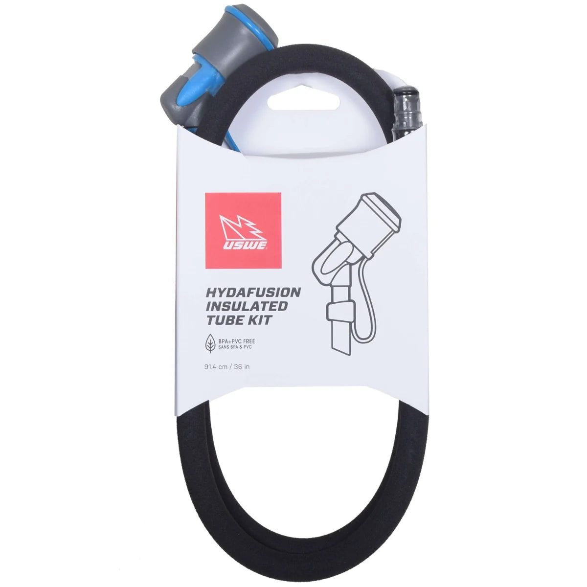 USWE HYDRAFUSION -venttiili- ja eristetty letkusarja, musta
