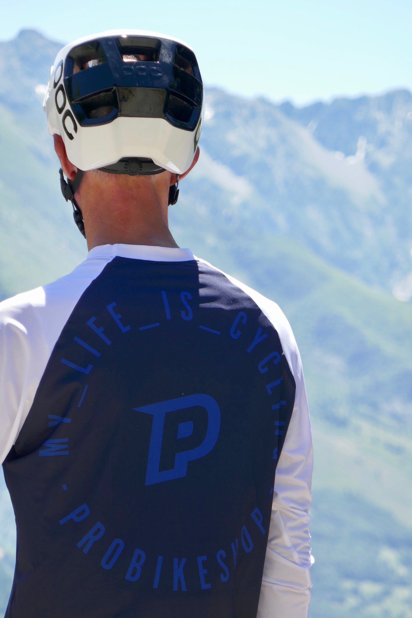 PROBIKESHOP FREERIDE pitkähihainen trikoo laivastonsininen/valkoinen