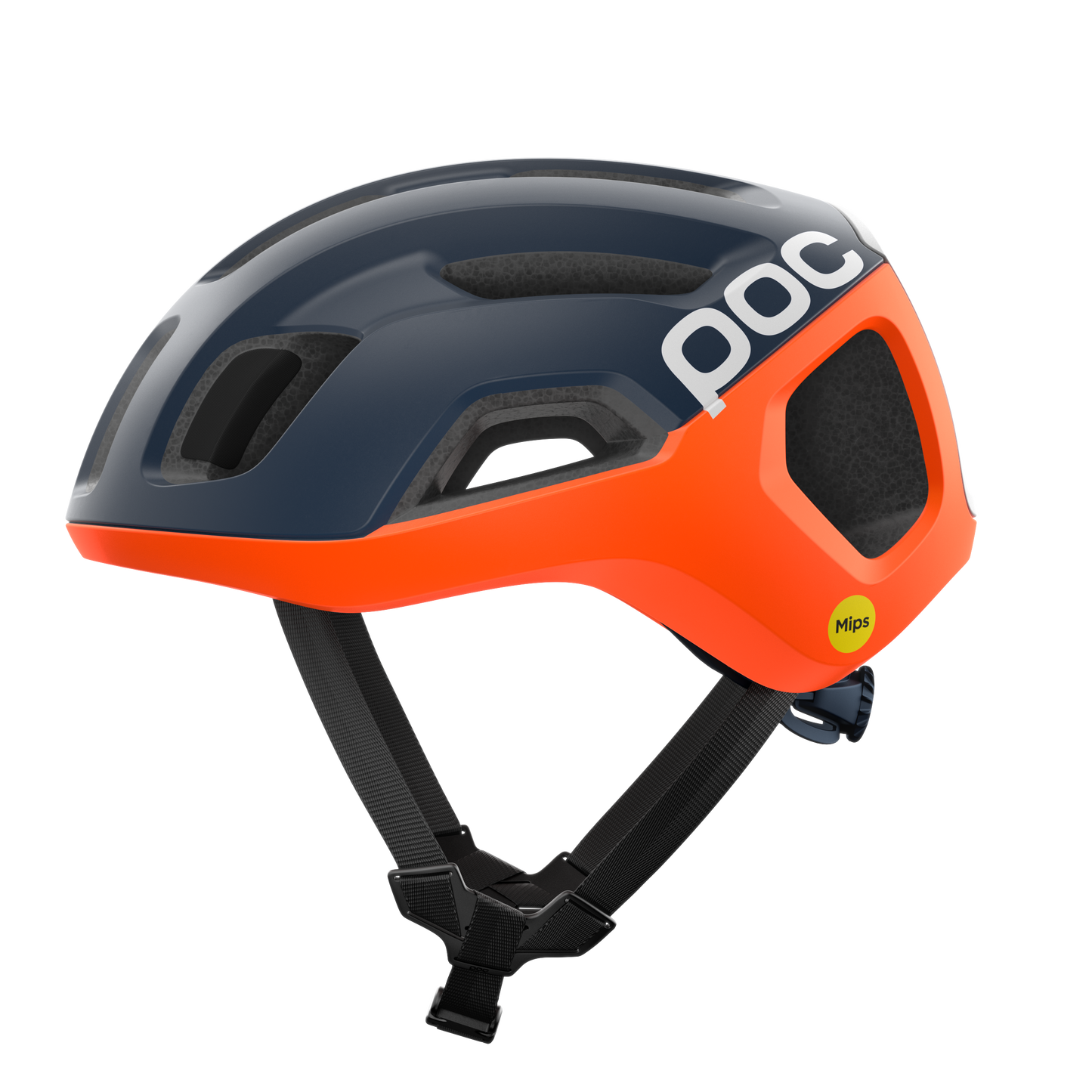 POC VENTRAL AIR MIPS Road kypärä Navy/Orange/Valkoinen Matt