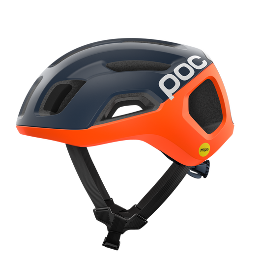 POC VENTRAL AIR MIPS Road kypärä Navy/Orange/Valkoinen Matt