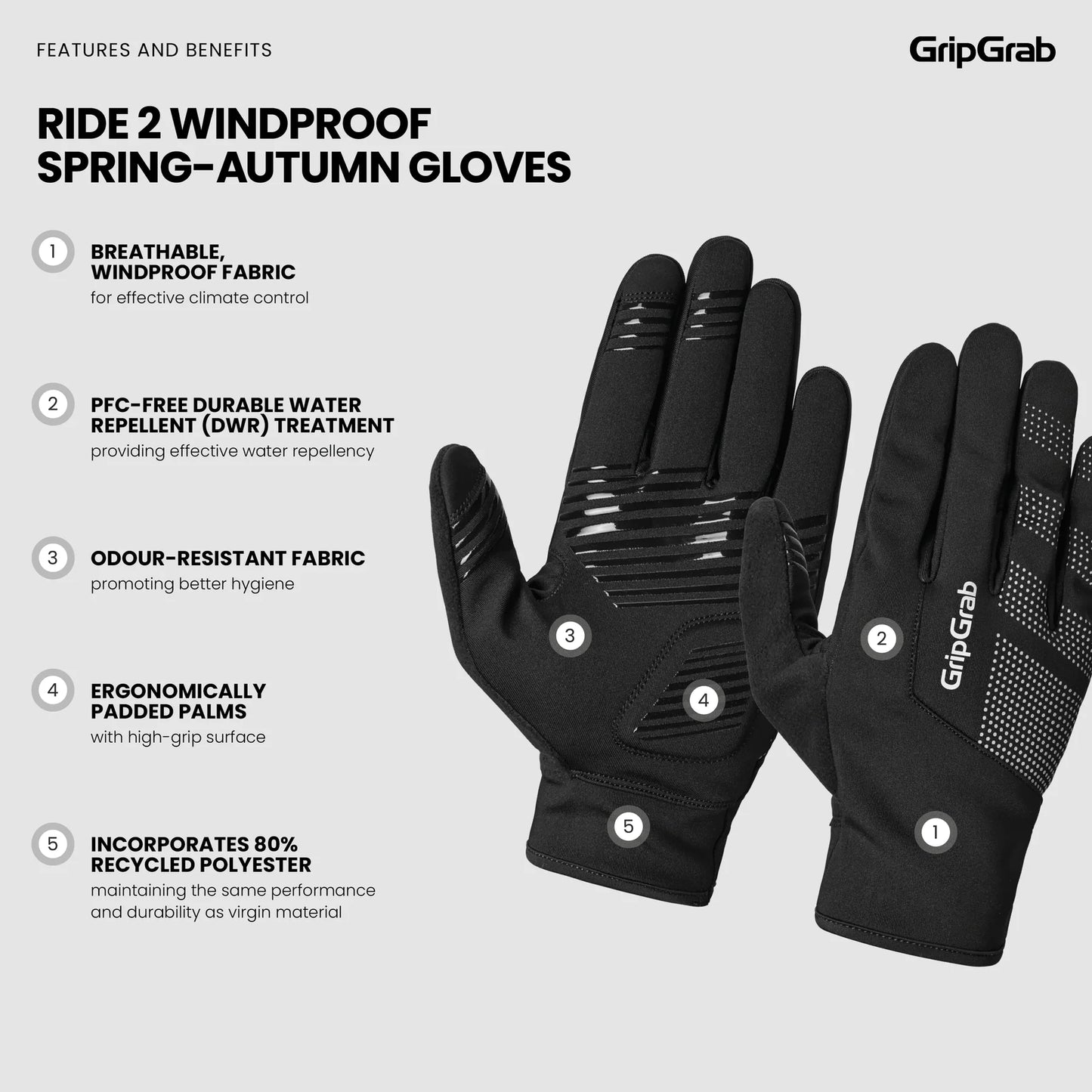GRIPGRAB RIDE 2 WINDPROOF SPRING AUTUMN käsine Keltainen